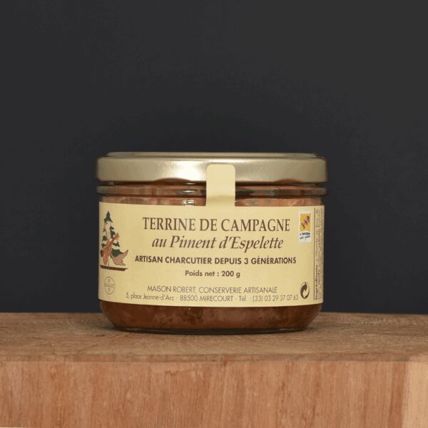 Terrine de campagne au Piment d’Espelette - 200g
