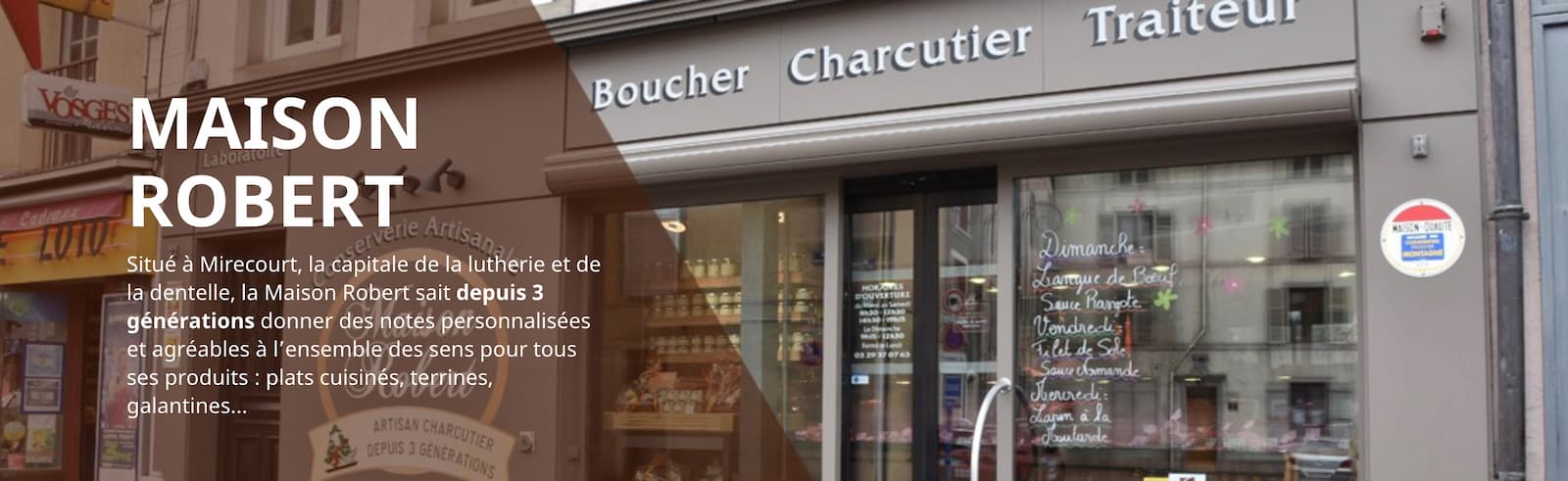Maison Robert terrines et plats cuisinés Vosges